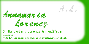 annamaria lorencz business card